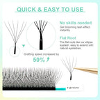 NAGARAKU 6D W Shape Eyelash Extension Supplies Natural Soft Volume 0.07mm C curl 8-12mm Mix Premade Fans Faux Mink Matte Black Cluster Easy Fanning False Lashes