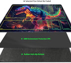 MTG Playmat with Zones Magic Card Playmat Game Mat,TCG & CCG Card Games Mat with Free Storage Bags Size 24 x 14 Inches (with Zones,Dinosaur2)