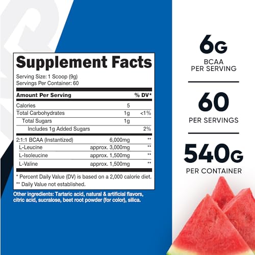 Nutricost BCAA Powder 2:1:1 (Watermelon) - 60 Servings