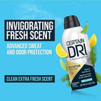 Certain Dri Prescription Strength Clinical Antiperspirant Dry Spray, Hyperhidrosis Treatment for Men & Women, Long-Lasting 72hr Protection, Whole Body Spray Deodorant, Fresh Scent, 4.2 oz, 3 Pack