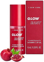 I DEW CARE Lip Gloss - Glow Easy Pomegranate | Jojoba Seed Oil, Vitamin C, Pigmented Glossy Stain, Hydrating, Korean Makeup, Pink Color, Moisturizing, Nourishing Crystal Glass Clear, 0.20 FL Oz