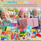 120 Pcs Fidget Toys Pack, Pop Sensory Party Favors Set Gifts for Kids Adults Boy Girl Stocking Stuffers Autistic Bulk Goodie Bag Filler Treasure Box Classroom Prizes School