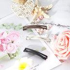 30 Pieces Hair Clip, Open Center Domed Metal Barrettes, Assorted Colors (Black, Brown, Silver), Universal Size, Lightweight, Durable, for Girls and Women