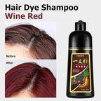 Hair Dye Shampoo 3 in 1, Hair Color Shampoo, Semi-Permanent Hair Color, Instant Wine Red Hair Dye, Safe & Professional Hair Dye Shampoo, Easy To Use, For Salon & Home DIY 16.9 FL OZ (Wine Red)
