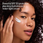 COOLA Organic Refreshing Water Cream Face Moisturizer with SPF 50, Dermatologist Tested Face Sunscreen with Plant-Derived BlueScreen Digital De-Stress Technology, 1.5 Fl Oz