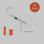 31 Gauge 5/16 inch Needle, 1ml Disposable Lab Dispensing Supplies, 30Pack