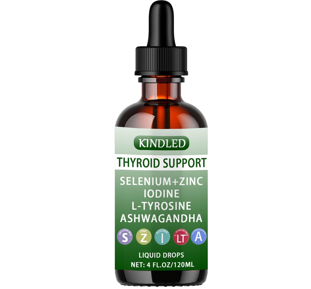 Kindled Thyroid Support Drops, Herbal Liquid Formula, 4 fl oz