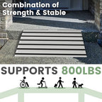 5" Rise Door Threshold Ramp with Updated Fixable Screws, Stable Portable Wheelchair Ramp for Home Steps, Aluminum Door Entry Ramps for Scooters, Power Chairs, Walkers, 800LBS Load Capacity