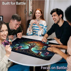 for MTG Game Playmat, for Magic TCG Rubber Play mat,Tabletop Card Playmats with Smooth Surface,Trading Card Inked Game Mat,Battle Game,Galaxy Art Tree