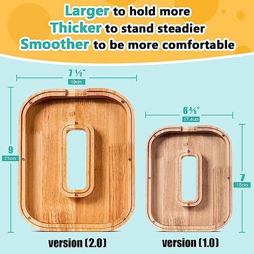SummiDate Wooden Letter Piggy Bank| Piggy Bank for Boys Girls Toddler| Alphabet O Money Bank| Coin Bank Birthday Gift for Kids|Birthday Gift for Kids (O)
