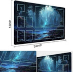 MTG Playmat Size 24x14in Free Storage Bags Non-Slip Backing Printing, Ideal for Card Game Enthusiasts TCG Playmat (with Zone,Silent Valley)