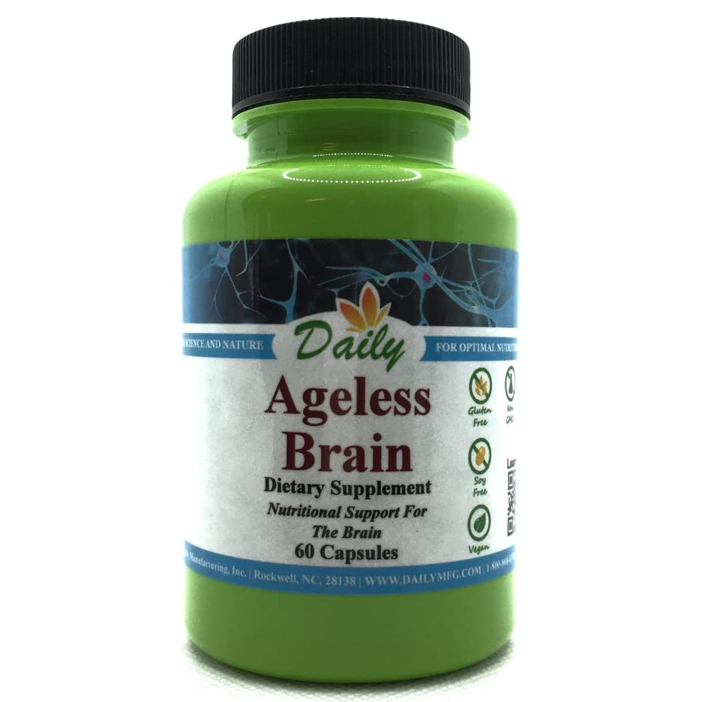 Daily Manufacturing Ageless Brain™ (Methylfolate, B12, Resveratrol, Lutein, Zeaxanthin, Ashwagandha Extract, Curcumin, Astaxanthin & Inulin)