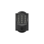 Schlage Encode Smart Wi-Fi Deadbolt Lock with Touchscreen Keypad, Keyless Front Door Entry, App Control, Alexa, Google Home and Airbnb Compatible, Matte Black, BE489WB CAM 622