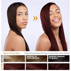 Dark Wine Red Hair Dye Shampoo 3-in-1, Instant Red Shampoo Hair Dye Lasts 4 Weeks, Professional Argan Oil Hair Color Shampoo for Gray Hair, Semi-Permanent Hair Color Kit for Women & Men, Damage-Free