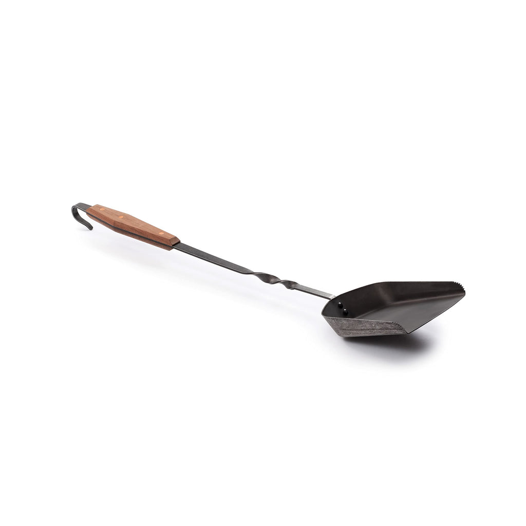 Barebones Cowboy Grill Coal Shovel - Durable Stainless Steel Ash Shovel with Walnut Handle for Fire Pit
