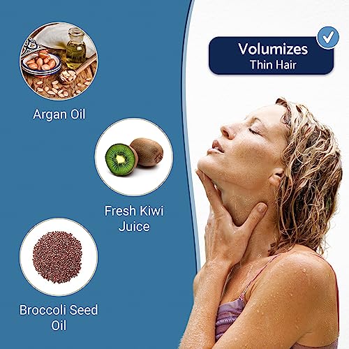 Shampoo Bar for thin hair with Argan Oil & Kiwi, Gentle foam, Natural, Green, SLS free, Sulfate Free, Soap-Free, Zero Waste, Vegan, 3.53 Oz