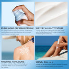 2 Pcs Centella Sunscreen SPF50, Moisturizing Non-Sticky Centella Water-Fit Sun Serum for All Skin.