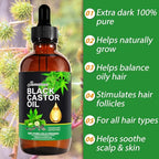 NIFEISHI Jamaican Black Castor Oil Organic Cold Pressed Glass Bottle, 4.04 fl oz
