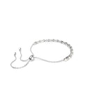 Swarovski Matrix Bracelet, Crystal Pearl, Round Cut, Clear, Rhodium Finished