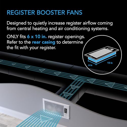 AC Infinity AIRTAP T6 Bronze, Register Booster Fan for 6” x 10” Register Holes, Improves Heating & Cooling Vents, Quiet 10-Speeds, Bluetooth App Control Data Alerts