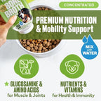 Mobility Support Beef Bone Broth for Dogs | Hip & Joint Support for Dogs | Glucosamine & Amino Acid Boosted | Human Grade Ingredients | Just add Water | Made in USA, 12 oz