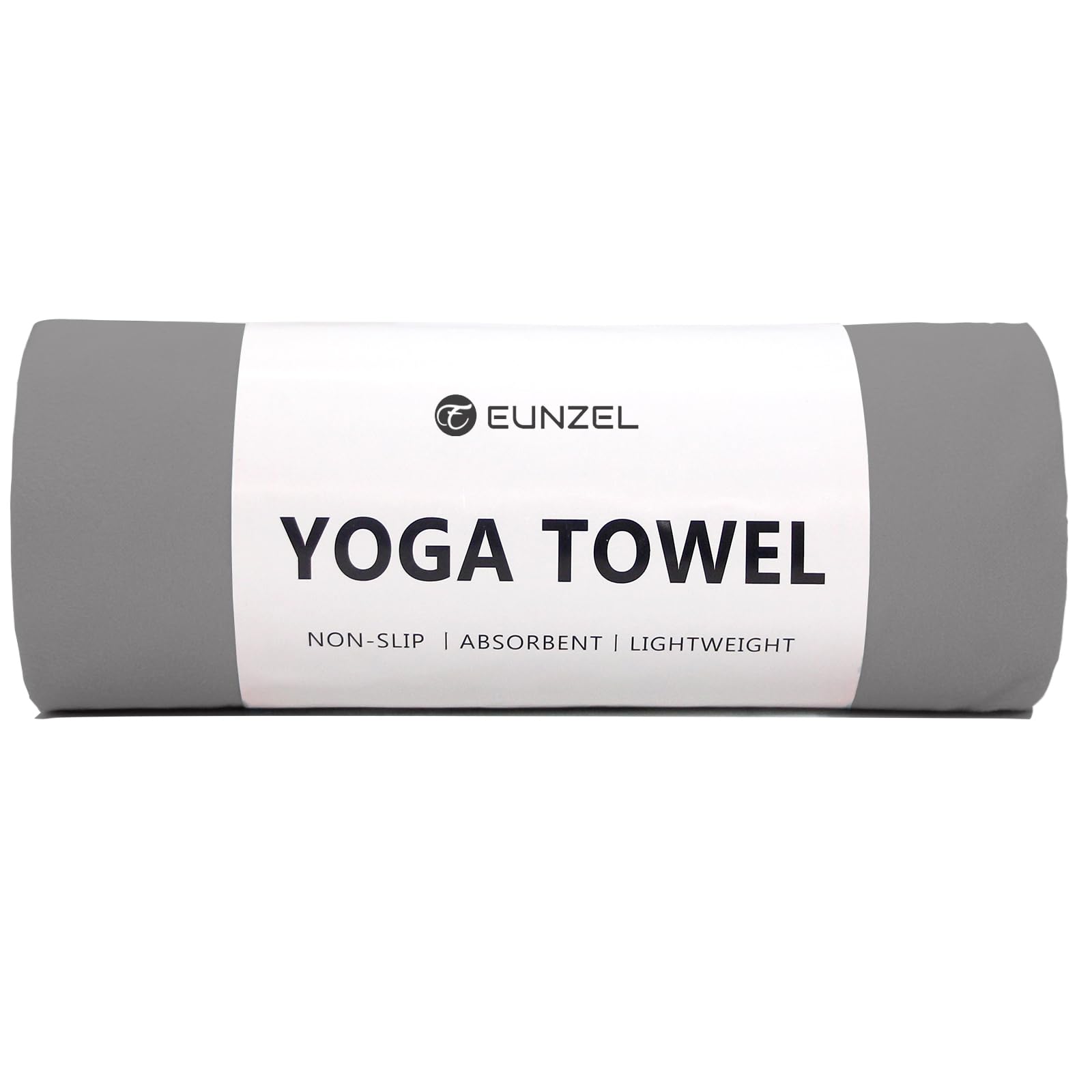 Eunzel Hot Yoga Towel Non Slip Yoga Mat Towel Non-Slip Sweat Absorbent Microfiber Towel for Hot Yoga, Pilates and Workout 72" x 26.5", Dark Grey