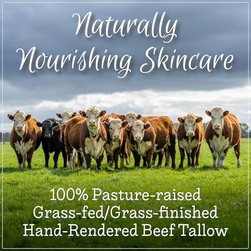 Handmade Whipped Tallow Balm, 100% Grass-fed Beef Tallow for Skin w/Organic Jojoba Oil, Natural Tallow Face Moisturizer, Relief For Dry Skin, Razor Burn, Chafed Skin - 2 oz (Cedar & Sandalwood)
