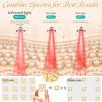 Red Light Therapy for Face Set, Led Mask Light Therapy for Face & Neck, Near-infrared Light 850nm and Red Light 630nm, 5 Gears Energy Adjustment, Black