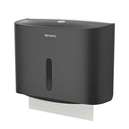 Bertreno Commercial Paper Towel Dispenser Wall Mount Paper Towel Holder Large Capacity C Fold Hand Towel Dispenser Bathroom Tissue Dispenser (Black)