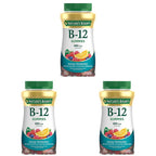 Nature's Bounty Vitamin B12 Gummies, Dietary Supplement, Supports Energy Metabolism and Nervous System Health, Mixed Berry Flavor, 500mcg, 160 Count (Pack of 3)