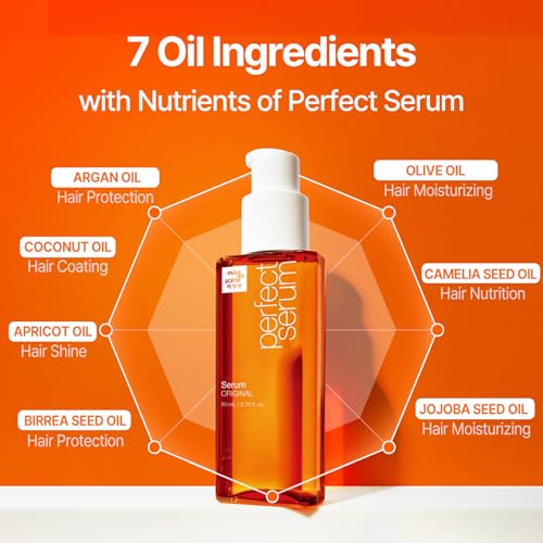Mise En Scene Perfect Serum Original Conditioner For Damaged Hair, Nutrient Care With Argan Oil, Containing Jojoba-Seed-Oil For Smooth, Glossy Texture, 22.99 Fl. Oz.