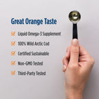 Nordic Naturals Arctic Cod Liver Oil, Orange - 16 oz - 1060 mg Total Omega-3s with EPA & DHA - Heart & Brain Health, Healthy Immunity, Overall Wellness - Non-GMO - 96 Servings