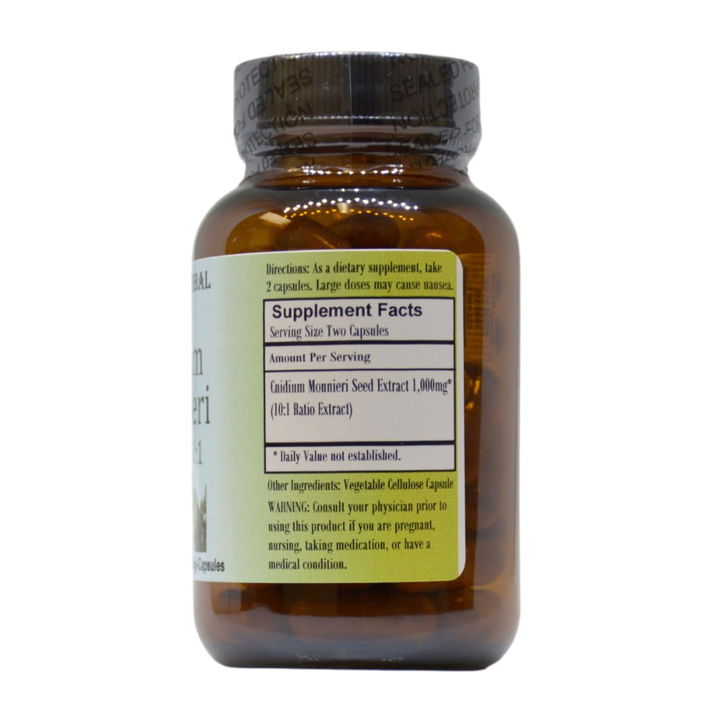 Barlowe's Herbal Elixirs Cnidium Monnieri Supplement | 10:1 Extract | 500mg Per Capsule | 60 Vegan Capsules | Stearate-Free, Gluten-Free, Pure Formula in Glass Bottles
