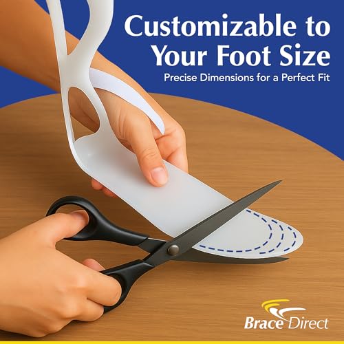Brace Direct Semi-Rigid Leaf Spring AFO for Foot Drop - Lightweight Posterior Ankle-Foot Orthosis - Trimmable Fit (Women’s Left)