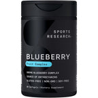 Sports Research Blueberry Capsules - Made from Organic Blueberries with Organic Extra Virgin Olive Oil - Non-GMO & Gluten Free - 60 Liquid Softgels