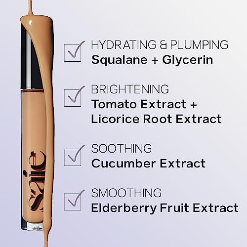 Saie Hydrabeam Under Eye Brightener - Sheer + Hydrating Eye Brightener with Cucumber Extract - Instantly Illuminates Skin for a Radiant Finish - Shade 0.5 (0.2 oz)