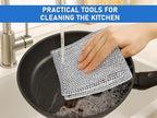 Aidoclip Non-Scratch Steel Wool Dishcloth - 50PC Set, Multi-Use Kitchen Scrubbers, Durable Cleaning Pads for Wet & Dry Use Grey (50pcs)