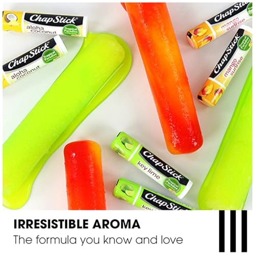 ChapStick Bulk Lip Balm, Aloha Coconut, 12-Pack – Luscious & Tropical Lip Moisturizer, 0.15 Ea
