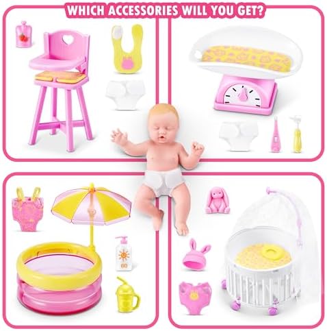5 Surprise My Mini Baby Series 2 by ZURU, Collectible Mystery Capsule, Toy for Girls, Realistic Miniature Baby, Playset and Accessories (2 Capsules)
