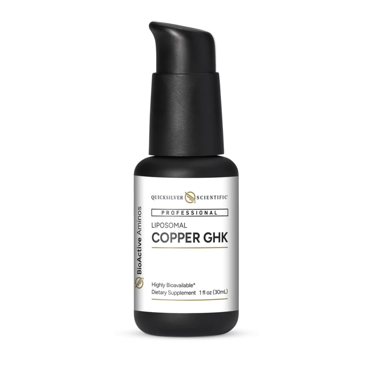 Quicksilver Scientific Oral Liposomal Copper GHK - Oral Liposomal Supplement for Collagen Support - Vegan, Gluten-Free, Sugar-Free & Non-GMO - 1 fl oz (30 Servings)