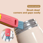 3 in 1 Cup Lid Gap Cleaning Brush, Multifunctional Bottle Brush, Cup Lid Gap Cleaner, Home Kitchen Crevice Cleaning Brush Tools (Green)