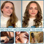 No Heat Hair Curler Headband for Long Hair, Satin Heatless Curling Rod with Adjustable Strap Overnight No Heat Curling Roller for Women and Girls Waves and Curls (Black)