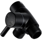 G-Promise Solid Metal Shower Arm Diverter for Hand Held Showerhead and Fixed Spray Head, G 1/2 3-Way Bathroom Universal Diverter System Replacement Part (Matte Black)