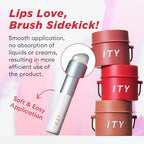 ITY Velvet Matte Finish Lip Stain-Mousse Textured Pudding Pot Lip Clay with Brush, Nude Shade, Dual-Use as Lipstick and Blush, Conceals Lip Lines, Rich Pigment, 0.21 oz (6g) in Sandalwood Rose