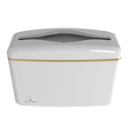 Countertop Multifold Hand Paper Towel Dispenser by Oasis Creations, Single Sheet Dispensing – Glossy White