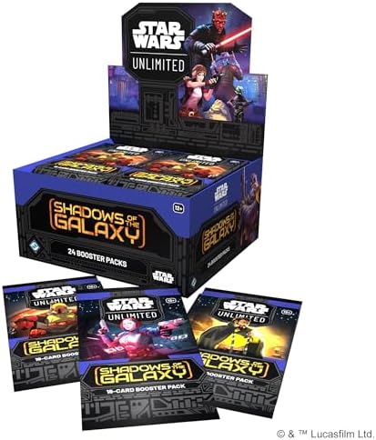 Asmodee Star Wars: Unlimited TCG Shadows of The Galaxy Booster Display (Set of 24 Booster Packs) - Trading Card Game for Kids & Adults, Ages 12+, 2+ Players, 20 Min Playtime