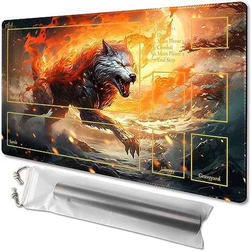 MTG Playmat - Non-Slip Backing Printing, Ideal for Card Game Enthusiasts TCG Playmat (Ember Rage-Deck)