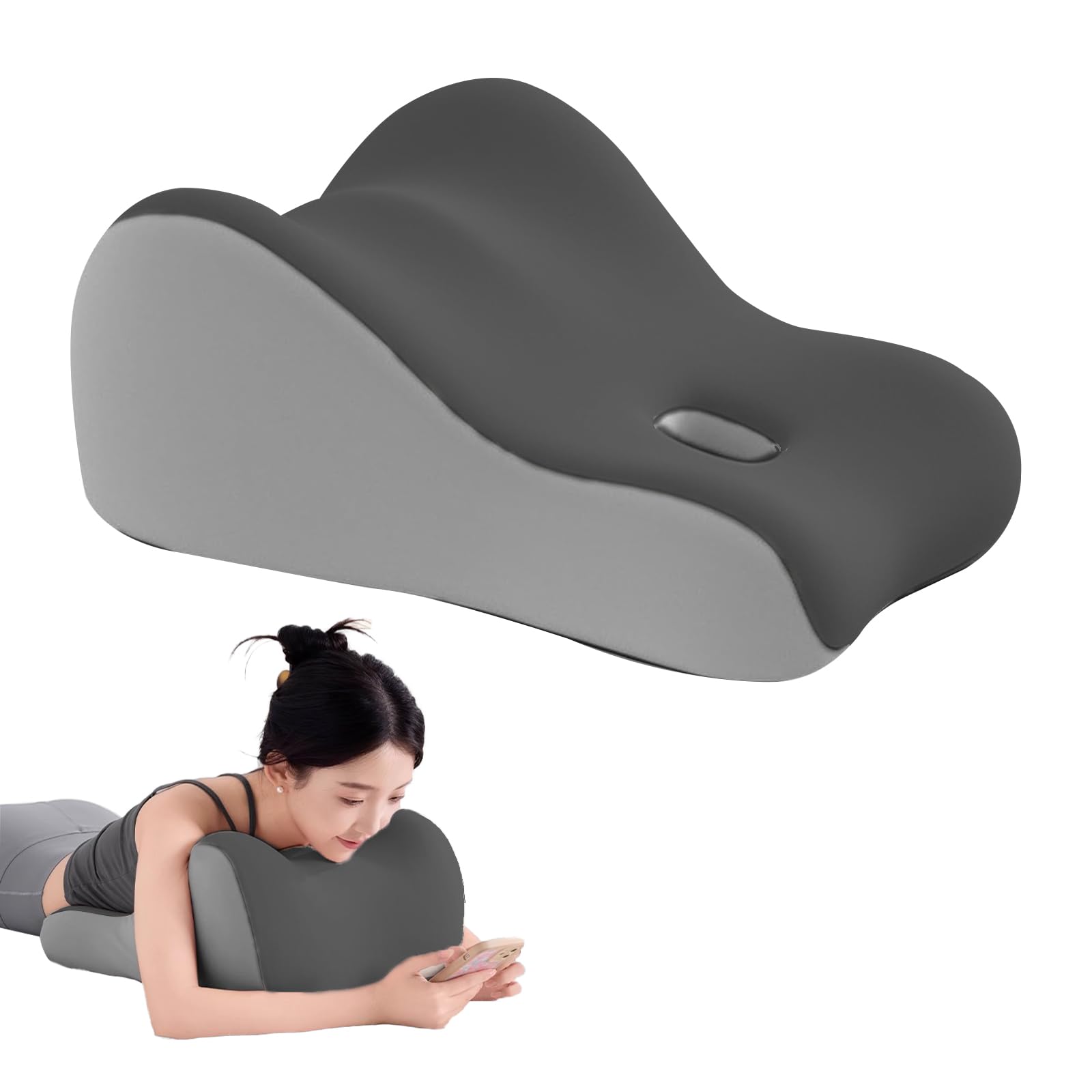 kaobbfacai Intimacy Support Wedge Pillow for Couples, Memory Foam Positioning Cushion for Back, Neck & Waist Pain Relief with Washable Cover, Portable Design for Relaxing, Reading & Adult Play-Grey