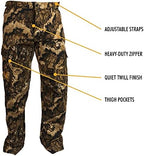 HOT SHOT Men’s Camo Performance Pant, Multi-Pocket Adjustable Waist Pants, Comfortable Year-Round Deer Hunting Gear for Men