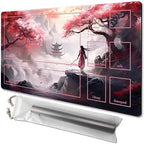 MTG Playmat Size 24x14in Free Storage Bags Non-Slip Backing, Ideal for Card Game Enthusiasts TCG Playmat (Sky Tower-Deck)